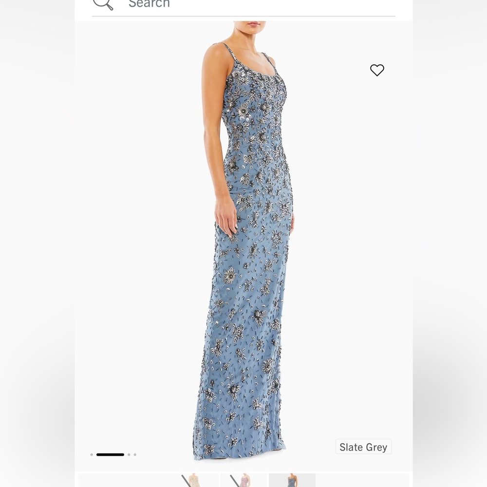 Like New Mac Duggal Embellished Scoopneck Gown